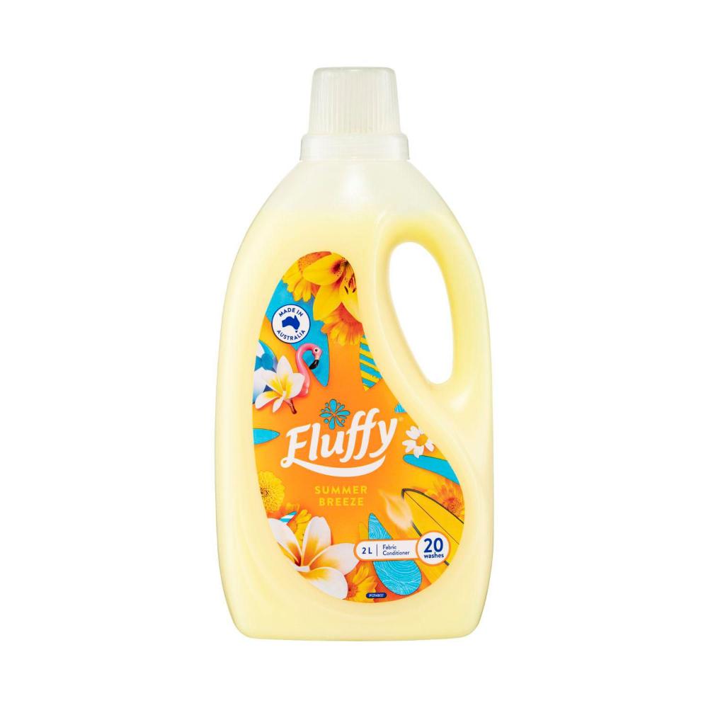 Fluffy Regular Liquid Fabric Softener Conditioner Summer Breeze - 2L