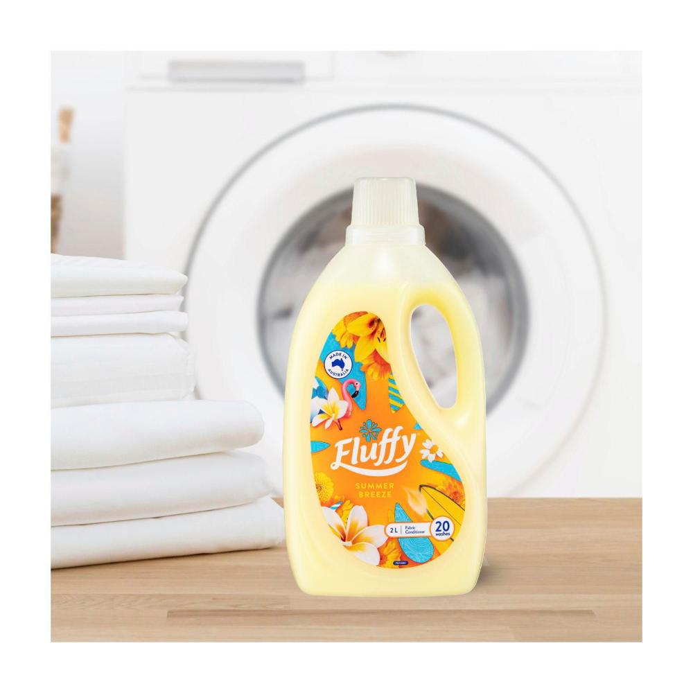 Fluffy Regular Liquid Fabric Softener Conditioner Summer Breeze - 2L