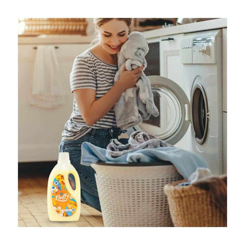 Fluffy Regular Liquid Fabric Softener Conditioner Summer Breeze - 2L
