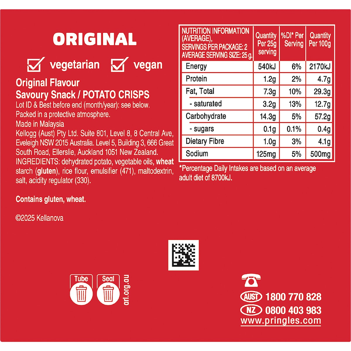 Pringles Original Salted Potato Chips 53g