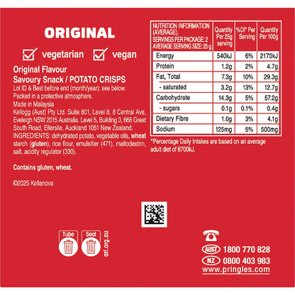 Pringles Original Salted Potato Chips 53g