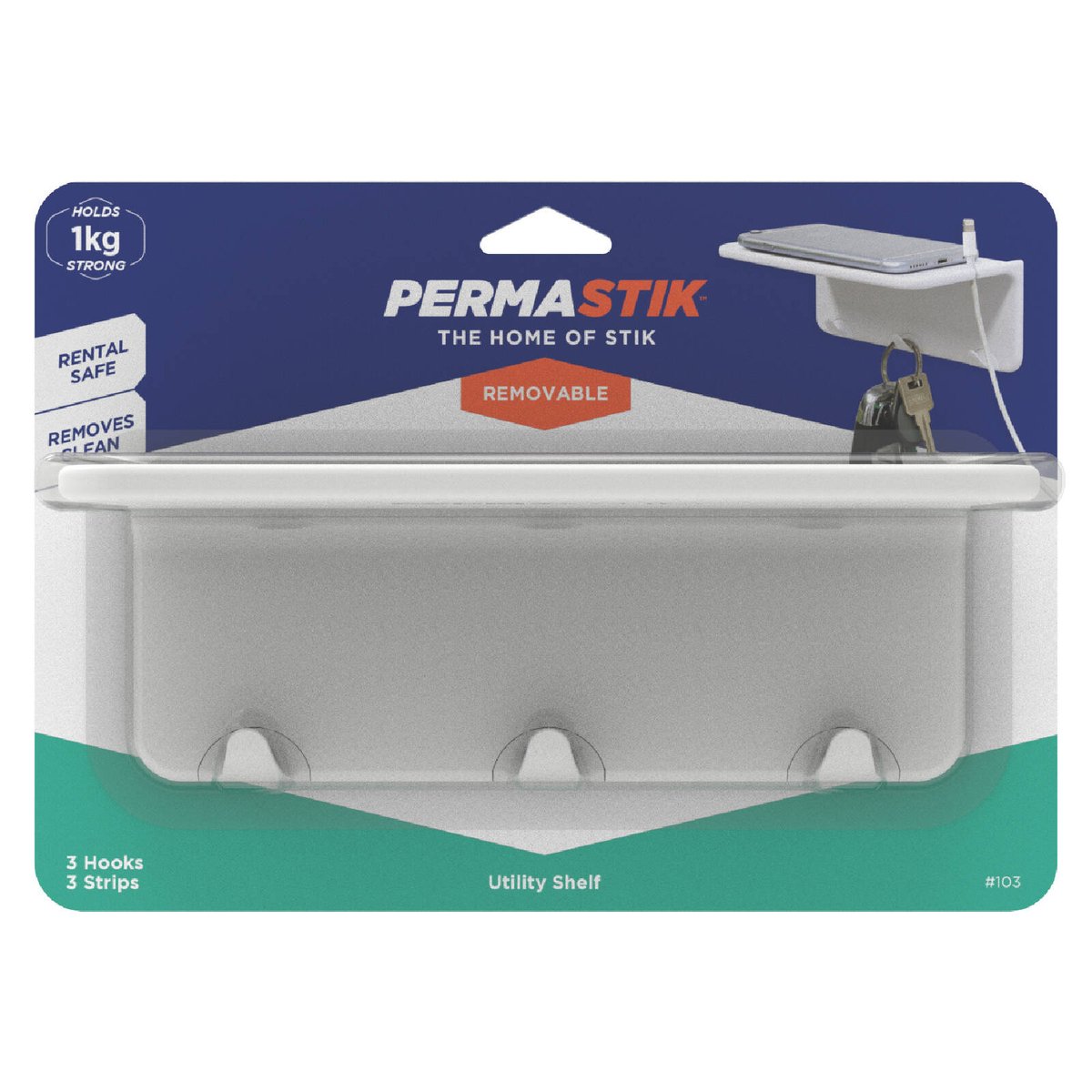 Permastik Removable Utility Shelf - 170mm Plastic - Easy Storage Solution