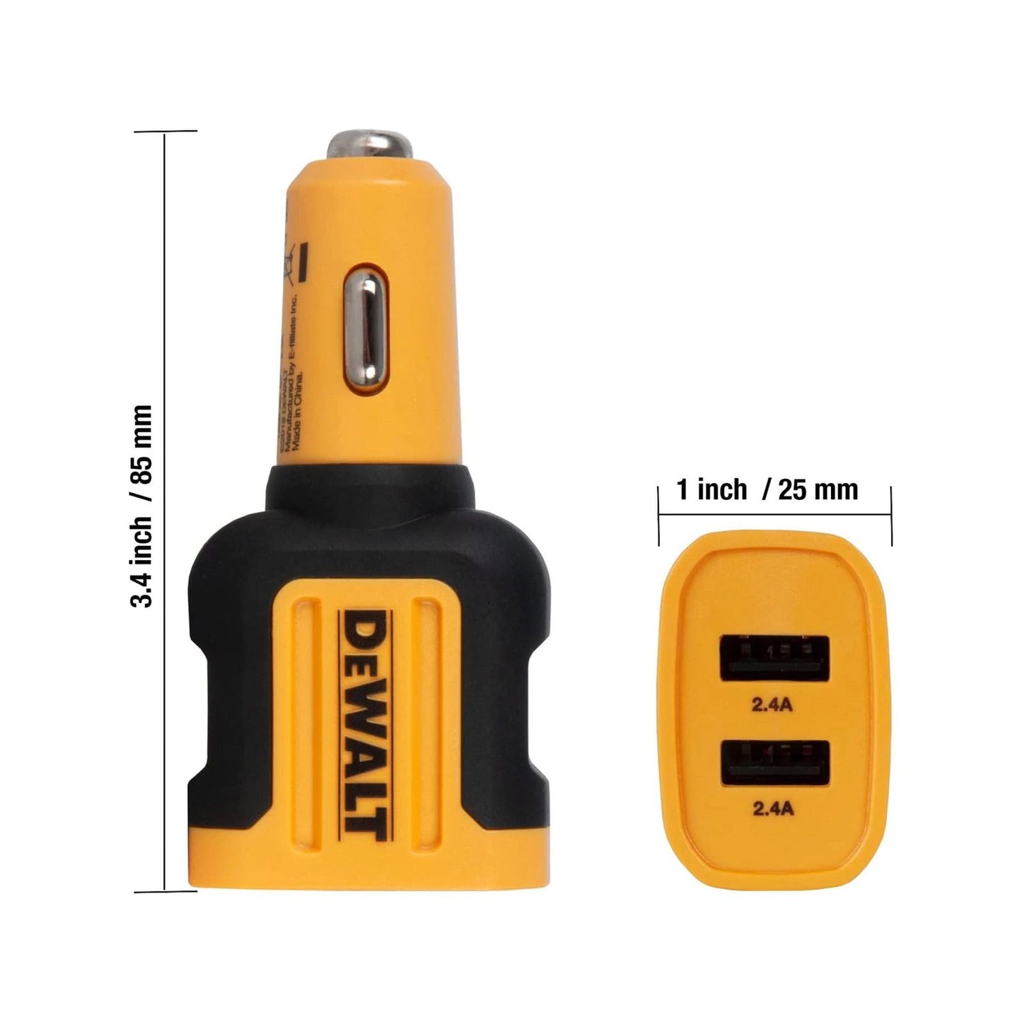 Dewalt 2 Port Mobile USB Fast Car Charger