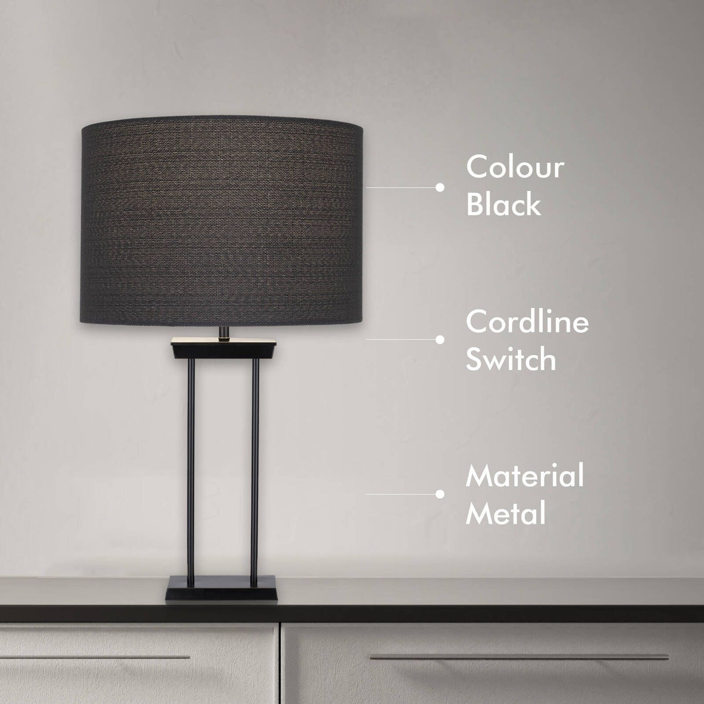 Verve Design Vera Metal Lamp Base - 180 x 500mm