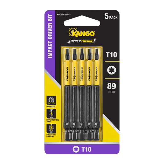 Kango HYPERTORQUE Impact Driver Bits 89mm T10 5 Pack