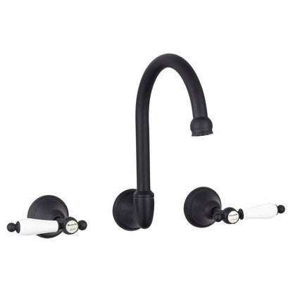 Mondella Wall Sink Set - 7.5L - Brass - Matte Black - Low Maintenance