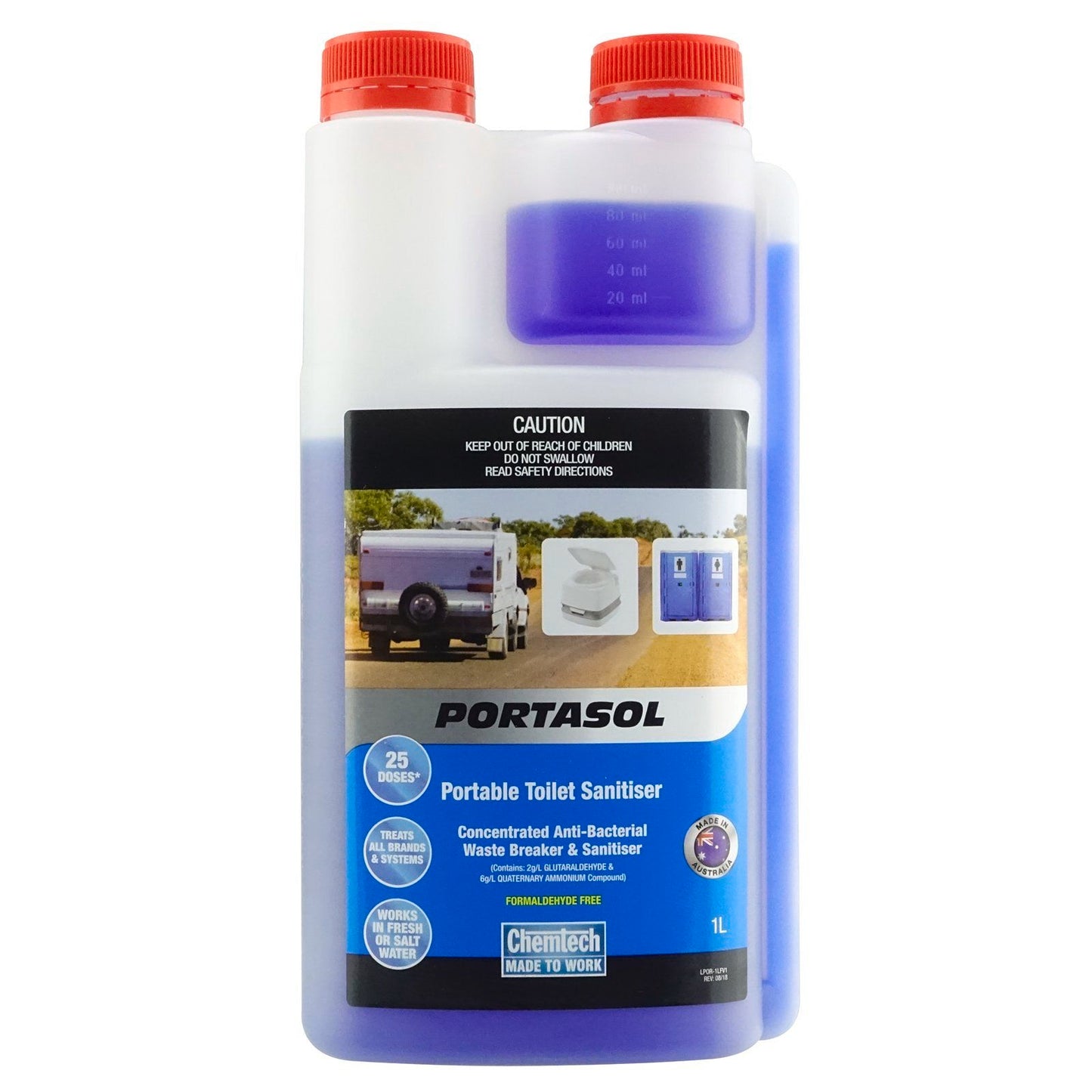 Chemtech Portasol Toilet Sanitiser - 1L