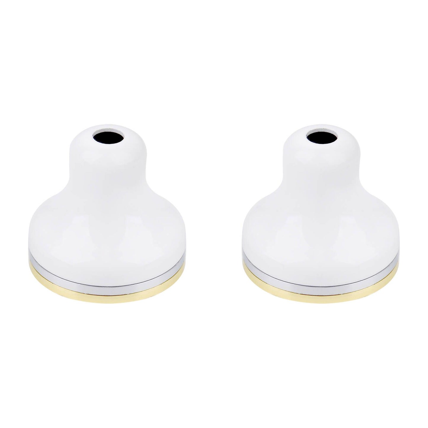 Shaw Mason White Brass Basin Flange - 96 x 172mm - Pair