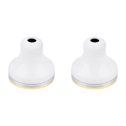 Shaw Mason White Brass Basin Flange - 96 x 172mm - Pair