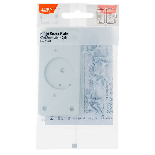 Taskmaster Hinge Repair Plate - 90 x 45mm - 2 Pack