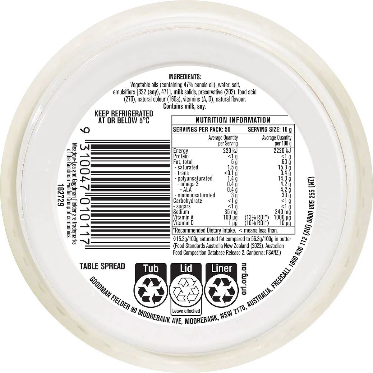 Meadowlea Original Spread 500g
