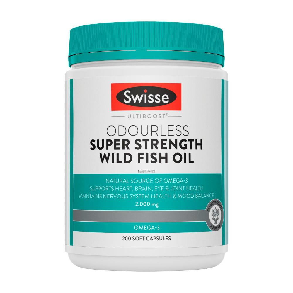 Swisse Ultiboost Odourless Super Strength Fish Oil - 200 pack