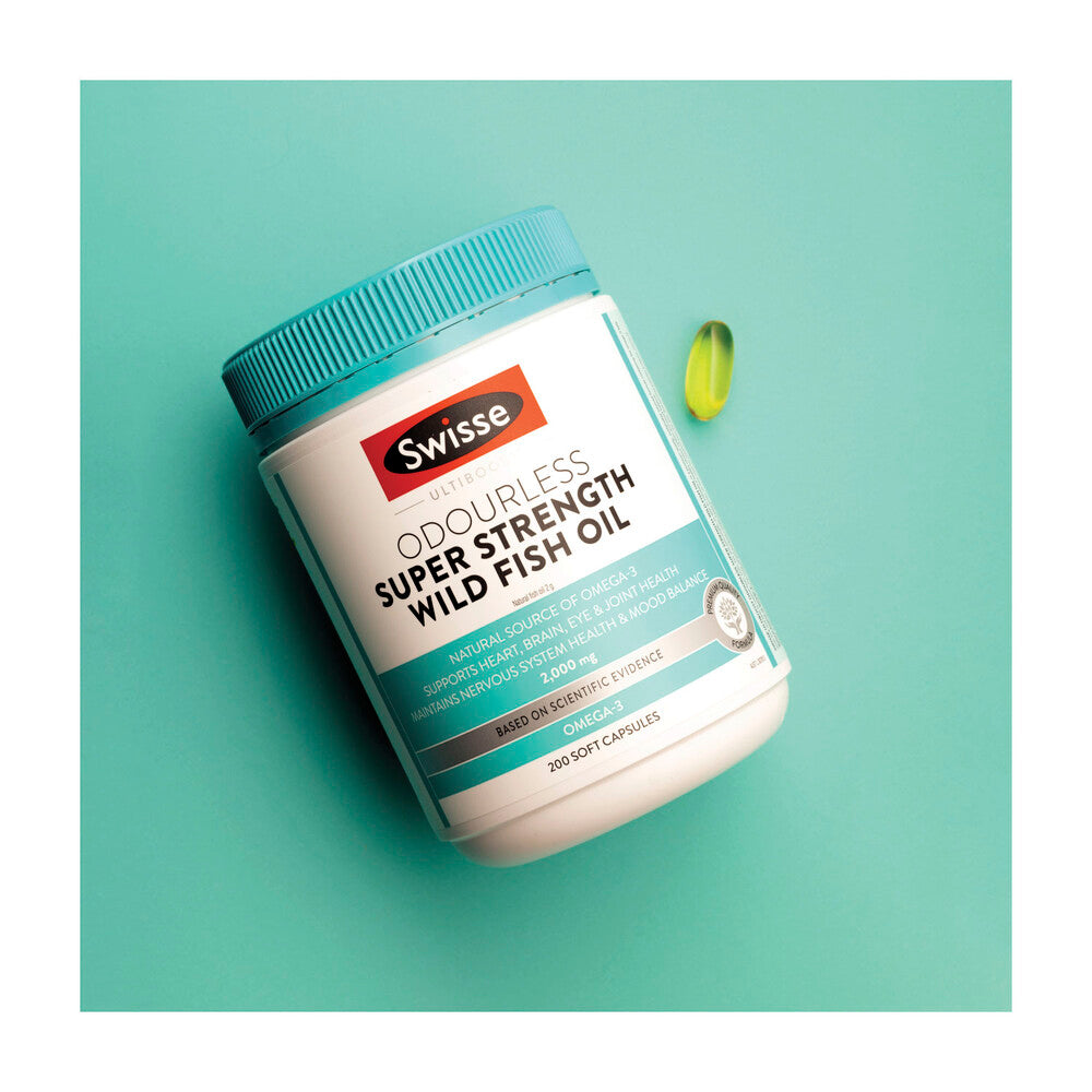 Swisse Ultiboost Odourless Super Strength Fish Oil - 200 pack