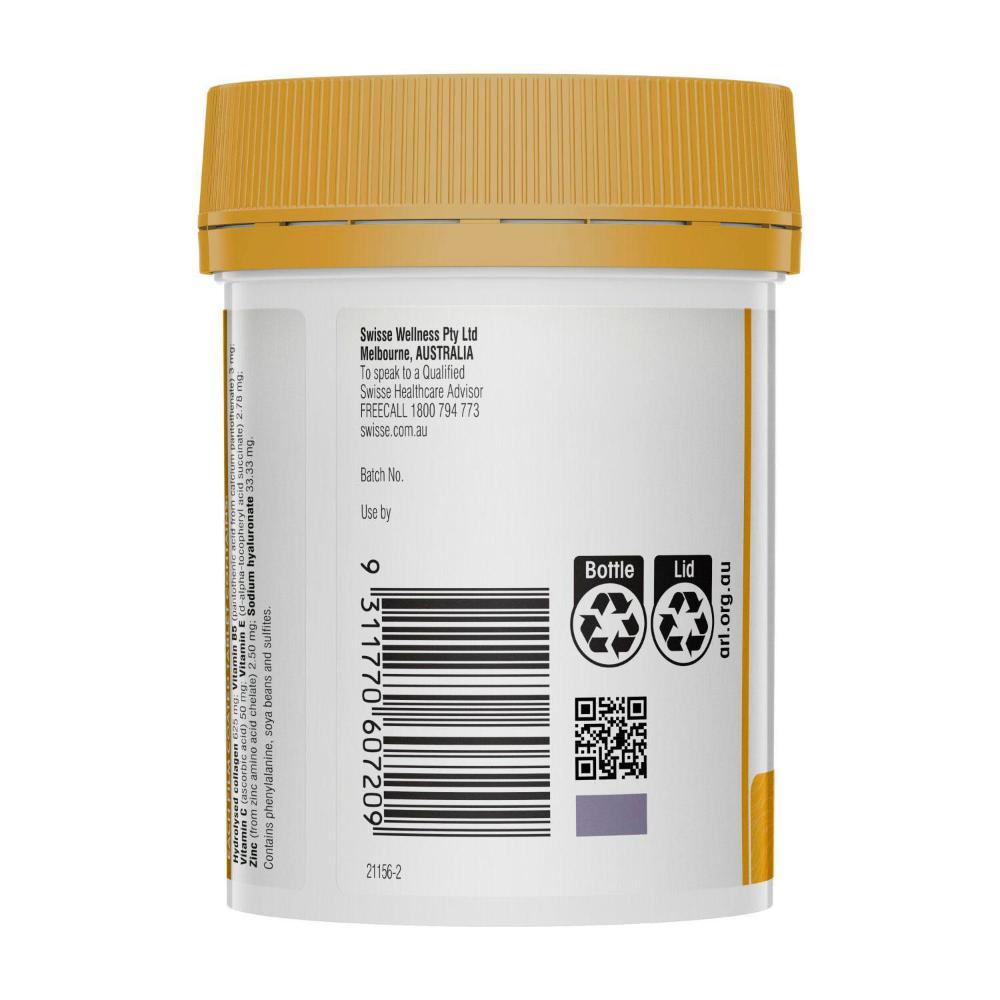 Swisse Beauty Collagen + Hyaluronic Acid Booster Supports Glowing Skin 80 Tablets - 80 pack