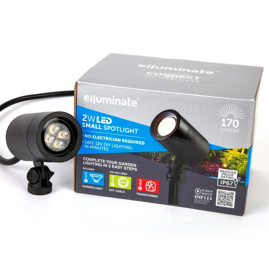 Elluminate Small Garden Spot Light - Warm White - Plastic - IP67 Weatherproof