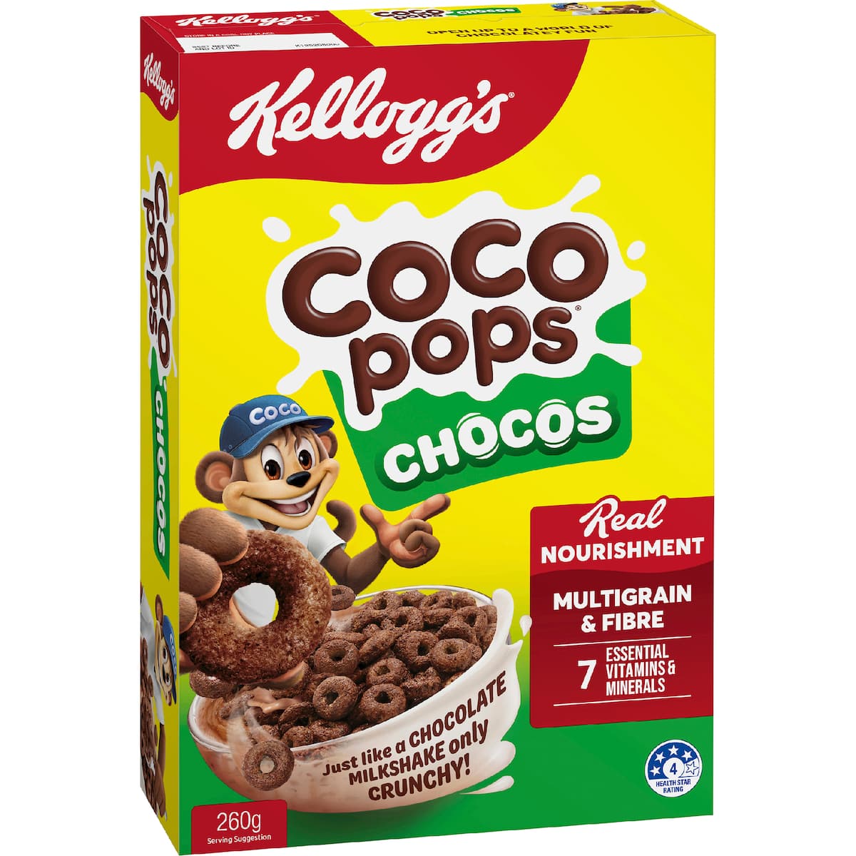Kellogg's Coco Pops Chocos Multigrain Breakfast Cereal 260g