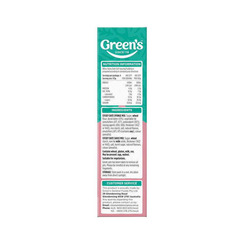 Green's Sticky Date Pudding Mix - 260g