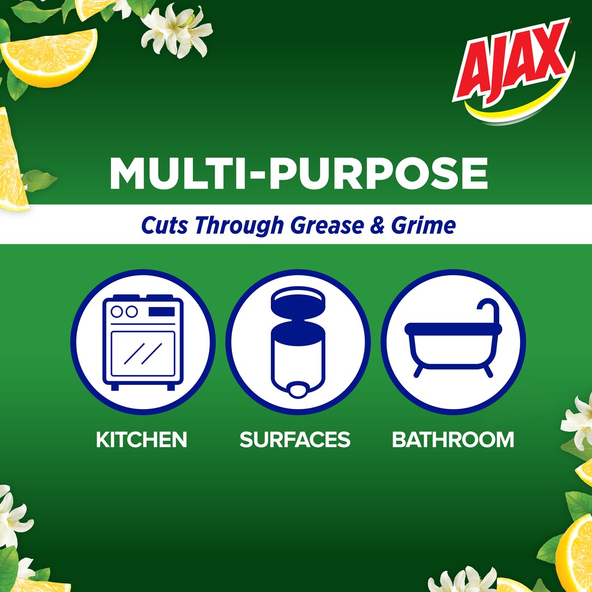 Ajax Spray & Wipe Lemon Citrus Refill 750ml