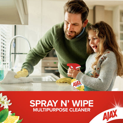 Ajax Spray & Wipe Multipurpose Cleaner Refill Lemon Citrus 750ml