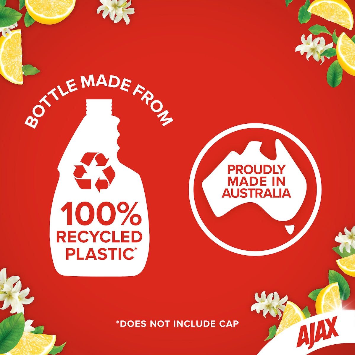 Ajax Spray & Wipe Multipurpose Cleaner Refill Lemon Citrus 750ml