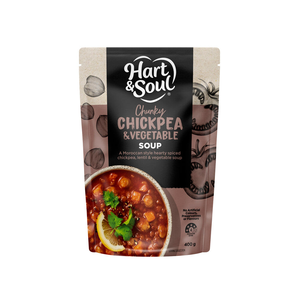 Hart & Soul Pouch Soup Chunky Chickpea & Vegetable - 400g