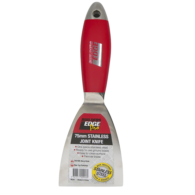 Builders Edge Pro 75mm Stainless Joint Plaster Knife