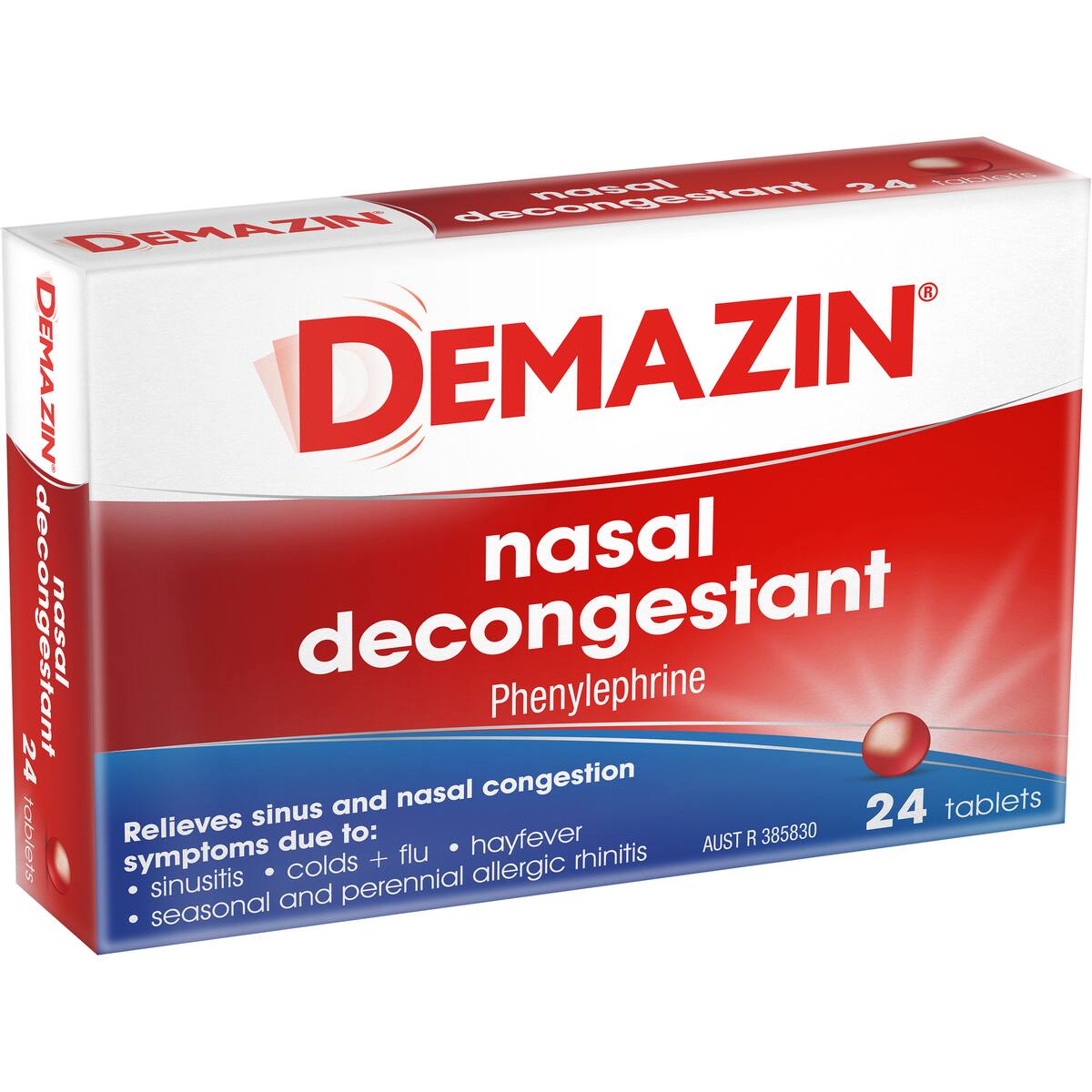 Demazin Nasal Decongestant Tablets 24 Pack