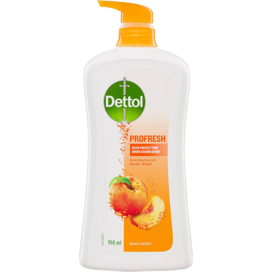 Dettol Profresh Shower Gel Body Wash Peach Burst 950ml