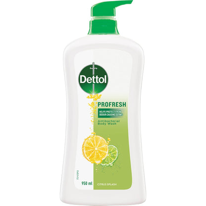 Dettol Profresh Shower Gel Body Wash Lemon & Lime 950ml