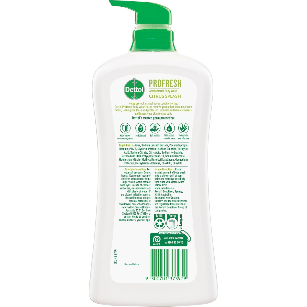 Dettol Profresh Shower Gel Body Wash Lemon & Lime 950ml