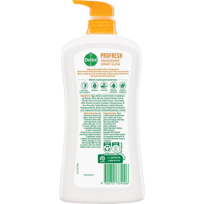 Dettol Profresh Shower Gel Body Wash Milk And Honey 950ml