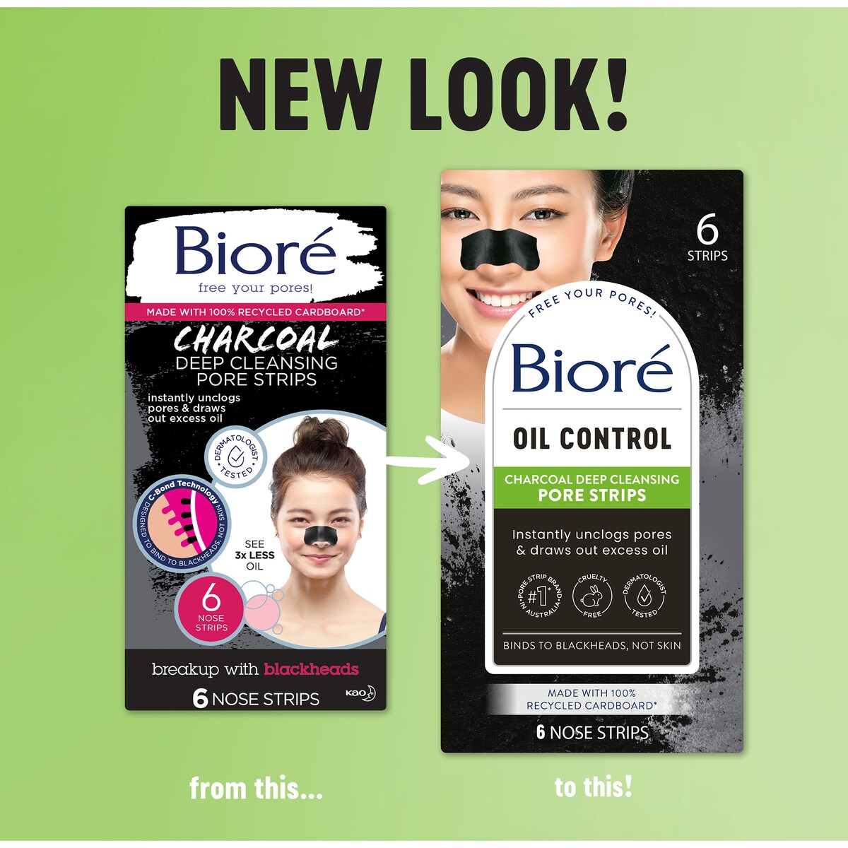 Biore Deep Cleansing Charcoal Pore Strip 6 Pack