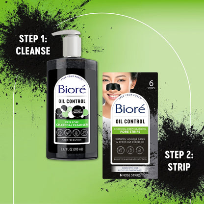 Biore Deep Cleansing Charcoal Pore Strip 6 Pack