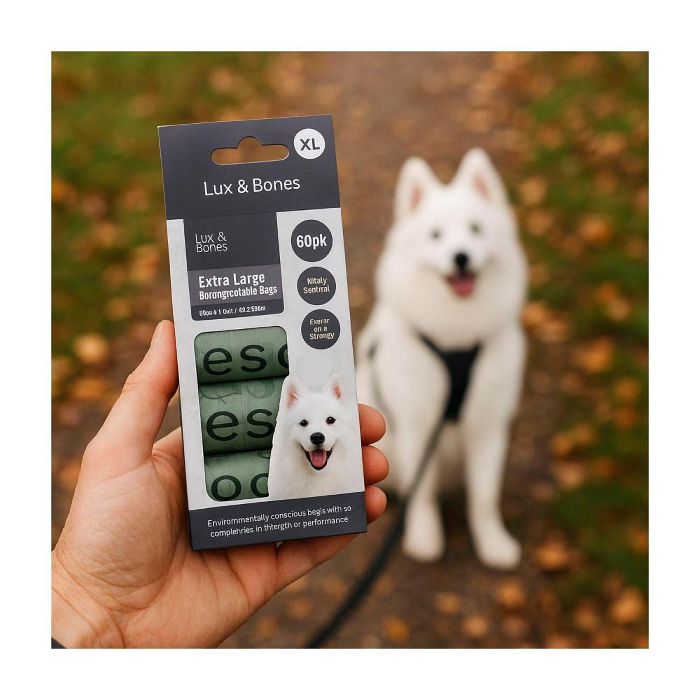 Lux & Bones Eco Poo Bags XL - 60 pack