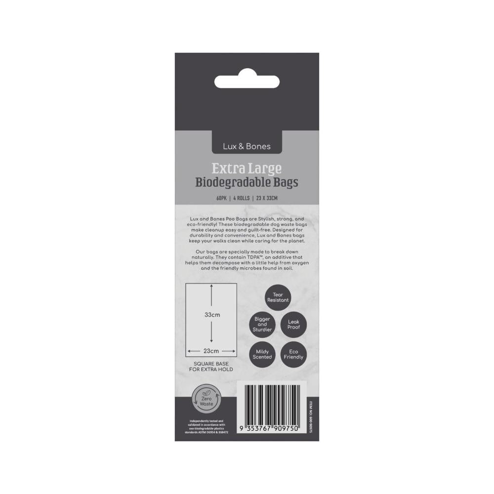 Lux & Bones Eco Poo Bags XL - 60 pack