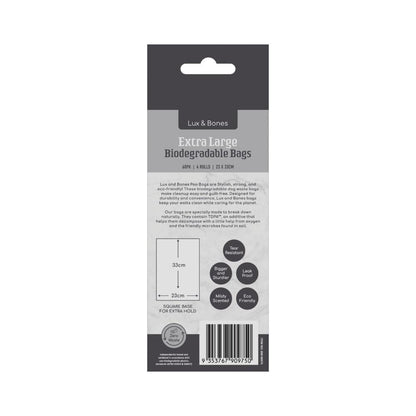 Lux & Bones Eco Poo Bags XL - 60 pack