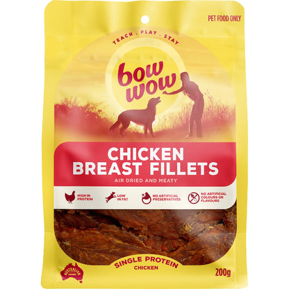 Bow Wow Naturals Chicken Fillets Dog Treats 200g