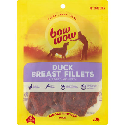 Bow Wow Naturals Duck Fillets Dog Treats 200g