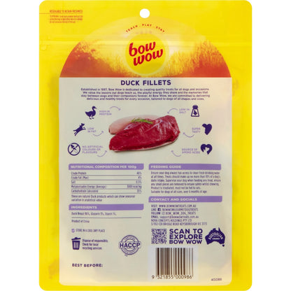 Bow Wow Naturals Duck Fillets Dog Treats 200g
