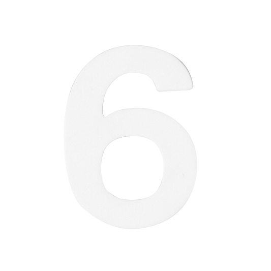 Sandleford Self Adhesive Number - 6 - 50mm - White