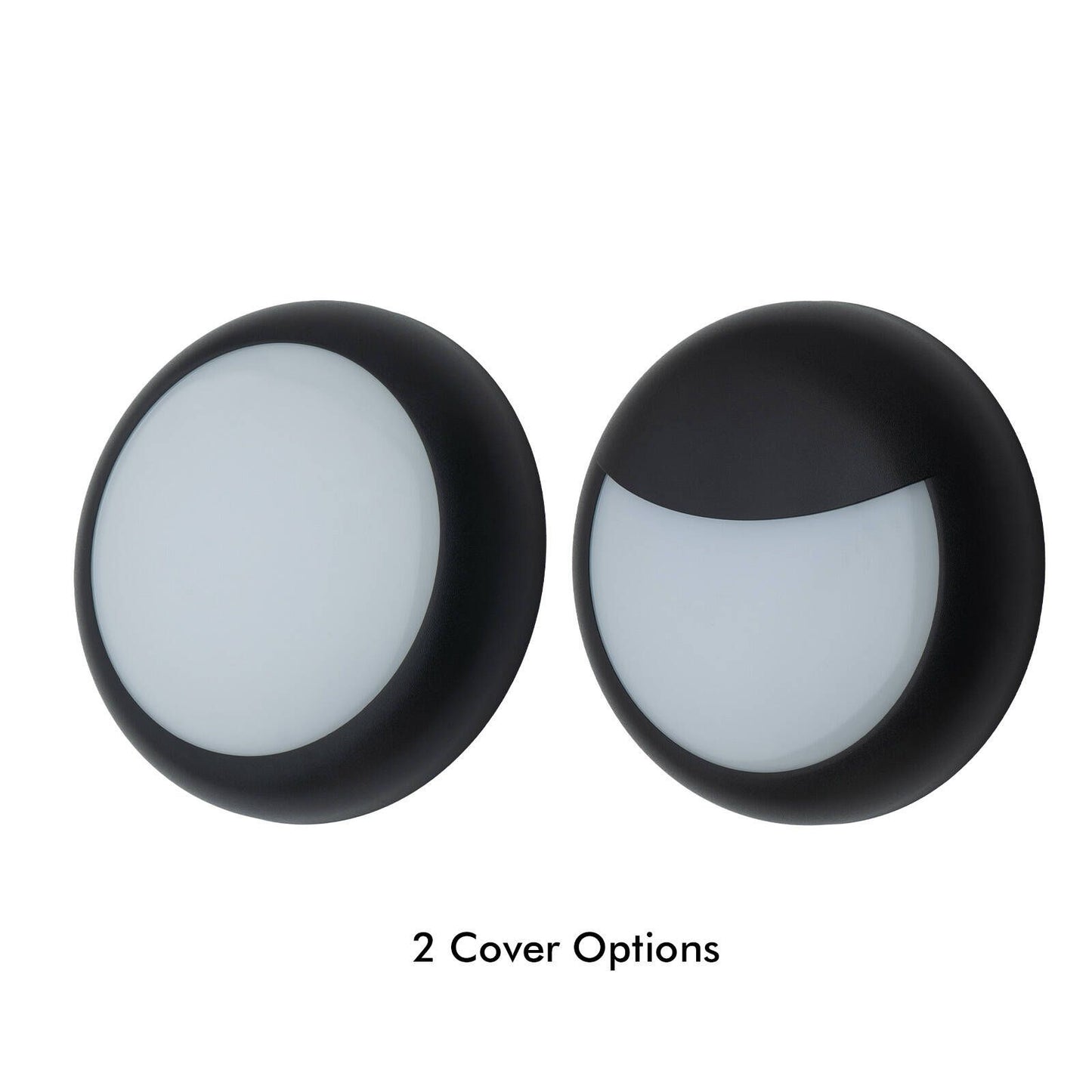 Arlec 14W Black CCT LED Dorset Round Bunker Light - 225mm