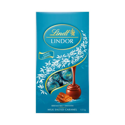 Lindt Lindor Milk Salted Caramel Chocolate Bag - 123g