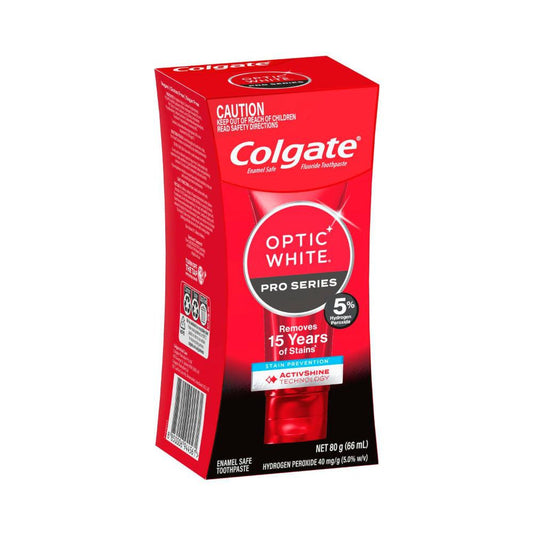 Colgate Optic White Pro Series Teeth Whitening Toothpaste Enamel Safe With 5% Hydrogen Peroxide - 80g