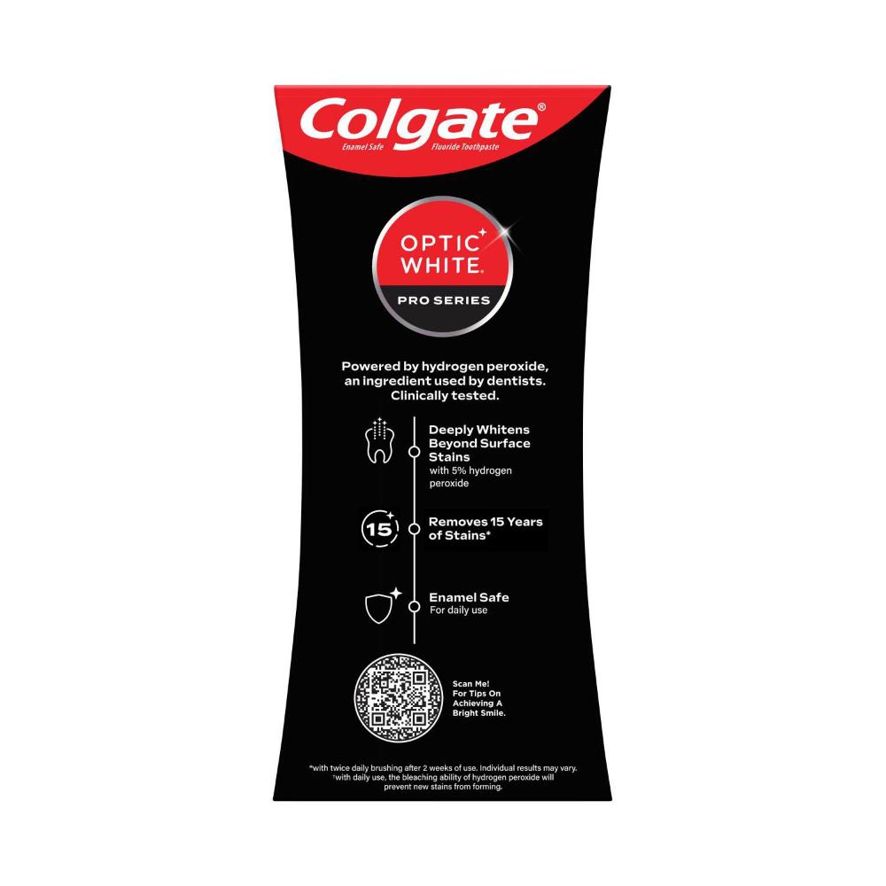 Colgate Optic White Pro Series Teeth Whitening Toothpaste Enamel Safe With 5% Hy ... 80g
