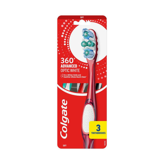 Colgate 360 Optic White Toothbrush Soft - 3 pack