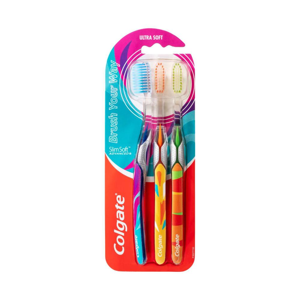 Colgate Toothbrush Slim Soft Advanced Design - 3 Pack