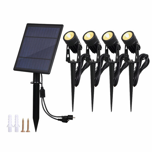 Gardenglo Solar Powered LED Spotlights - 4 Pack - 400lm - 430mm