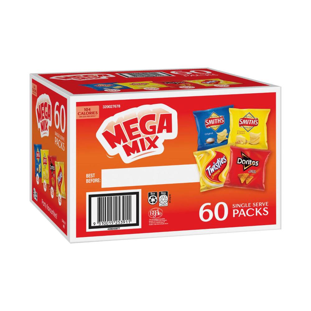 Smith's Snack Variety Mega Mix 60 Pack - 1140g