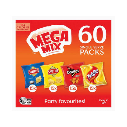 Smith's Snack Variety Mega Mix 60 Pack - 1140g