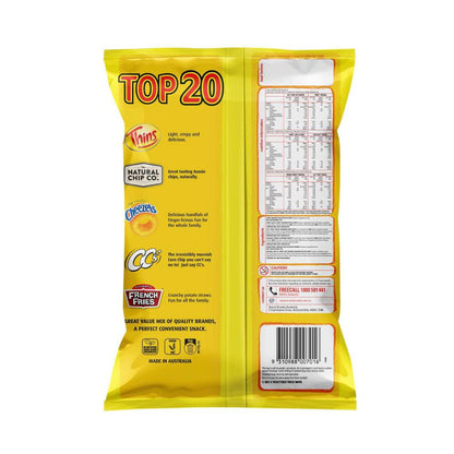 Thins Top 20 Variety Potato Chips 20 Pack - 375g